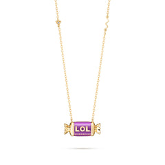 Sweet Candy Pendant - Yellow Gold (Purple)