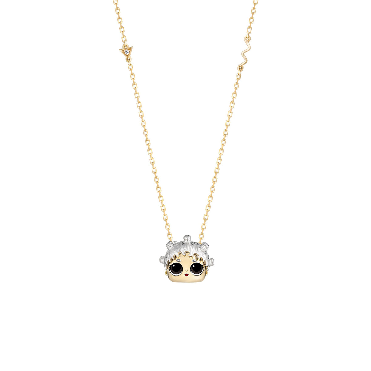 kids jewelry - lol Cosmic Queen head gold Pendant