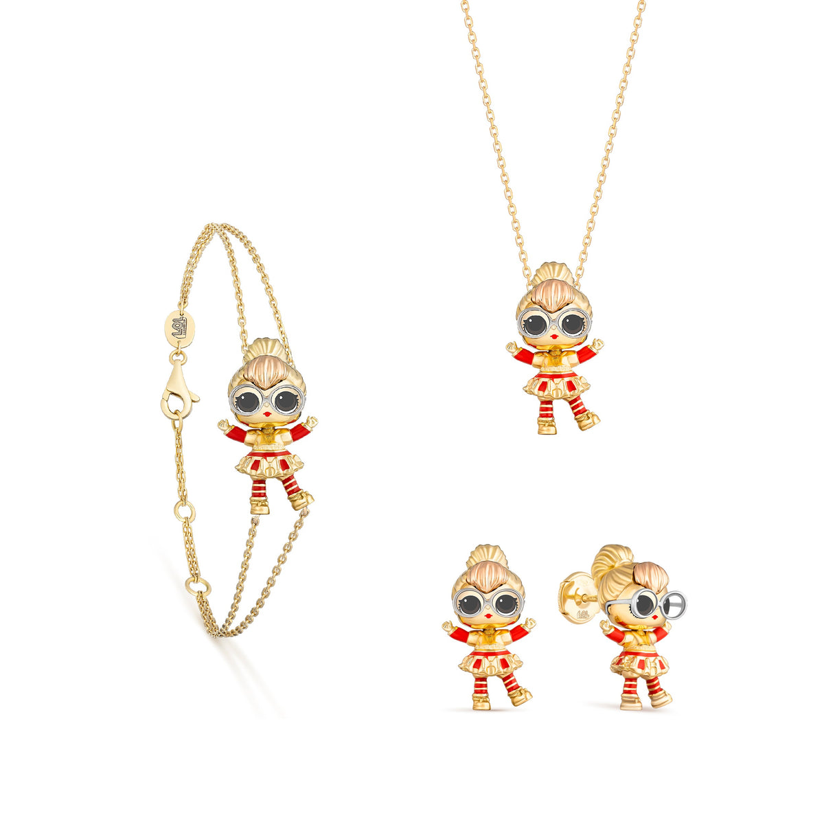 Neon Qt Red Set-Fun & Fancy Kids Jewelry